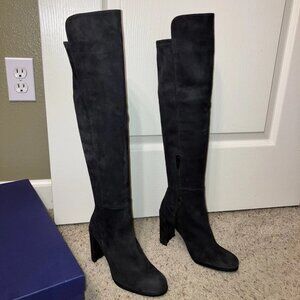 STUART WEITZMAN Boots ALLJILL Anthracite (Dark Gray)- Sz 5.5 M Made in Spain NEW